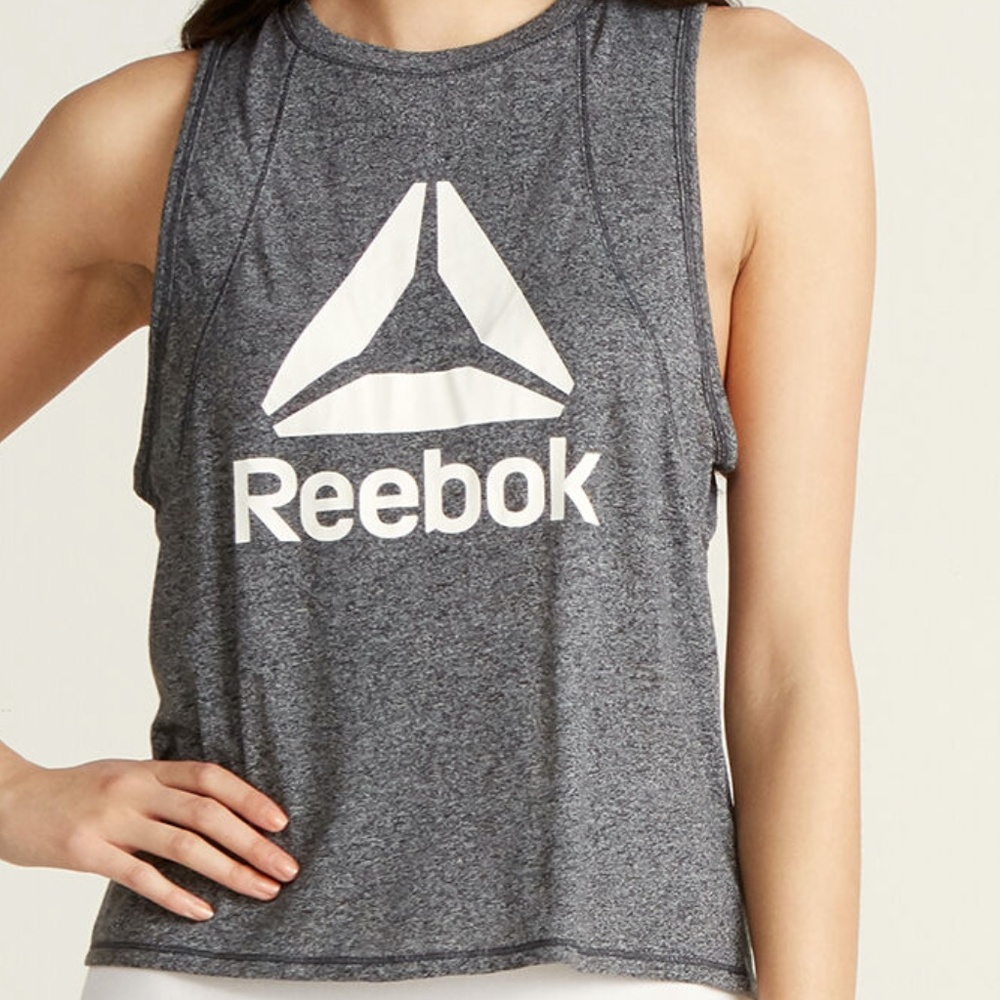 Reebok Throwback Crop Top Dark Gray